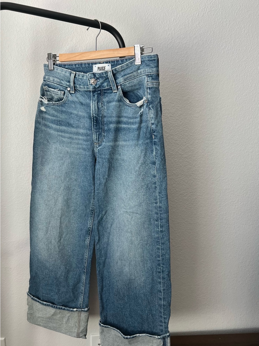 PAIGE Light Blue Wide Leg Women's Jeans
